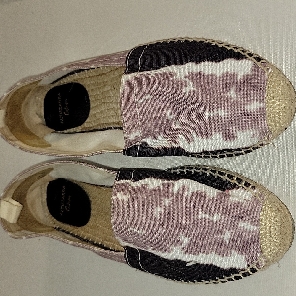 Aquazzura Pablo Purple and Cream Espadrilles